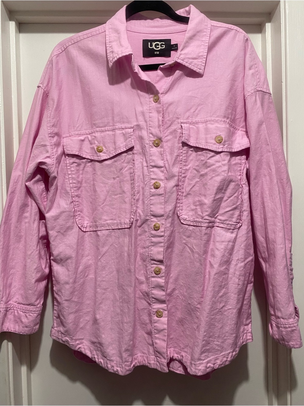 UGG Light Pink Oversized Button-Up